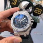 Perfect Replica Audemars Piguet Offshore Diamond Watch Black Rubber strap